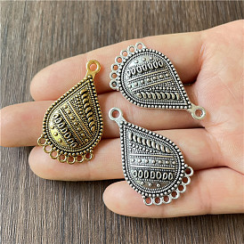 Retro 21*38mm water drop 8-hole alloy connector pendant diy sweater chain necklace accessories accessories