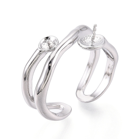 Настройки латунных манжетных колец, за половину пробурено бисера