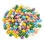 240Pcs 6 Colors Painted Natural Wood Beads, Round