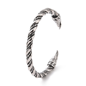 304 Stainless Steel Eagle Open Cuff Bangle for Men Women
