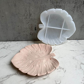 DIY Monstera Leaf Dish Tray Silicone Molds, Storage Molds, for UV Resin, Epoxy Resin Craft Making
