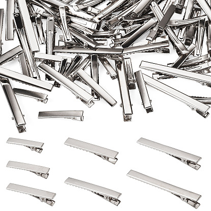 70 шт 7 стили железные плоские заколки для волос из кожи аллигатора фурнитура, поделок аксессуары для волос делает