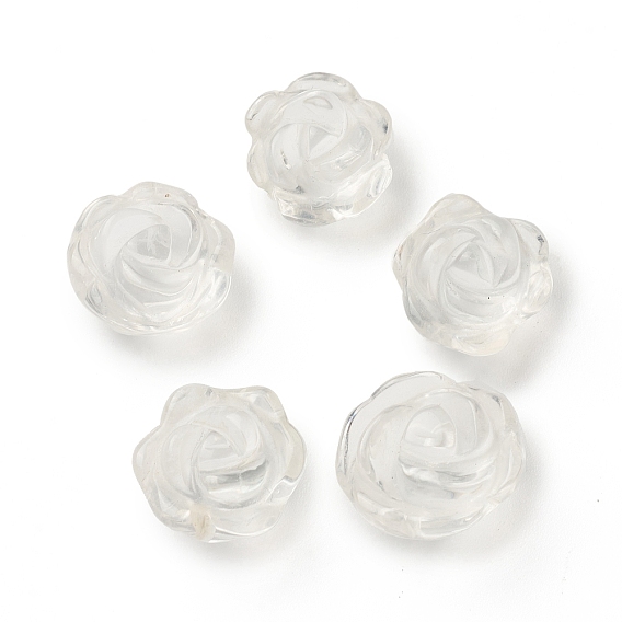 Natural Quartz Crystal Beads, Flower