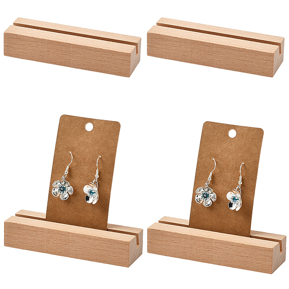 Картхолдер из дерева, этикетка визитная карточка основа, прямоугольные