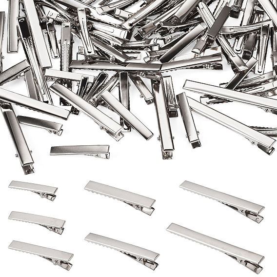 70 шт 7 стили железные плоские заколки для волос из кожи аллигатора фурнитура, поделок аксессуары для волос делает