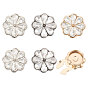 6Pcs 3 Colors Zinc Alloy Cufflinks, with Rhinestone