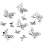 12 шт. 2 стили латунные звенья/соединители, с кристально горный хрусталь, бабочка
