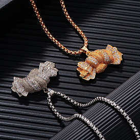 Милые мультяшные ожерелья с подвеской в виде конфет из латуни, полностью украшенные кристаллами и стразами