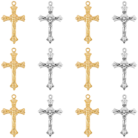 50Pcs Alloy Pendants, Crucifix Cross Charms