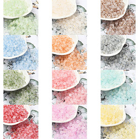 Матовые стеклянные бусины, двухконусные, золотой фольгой, граненые