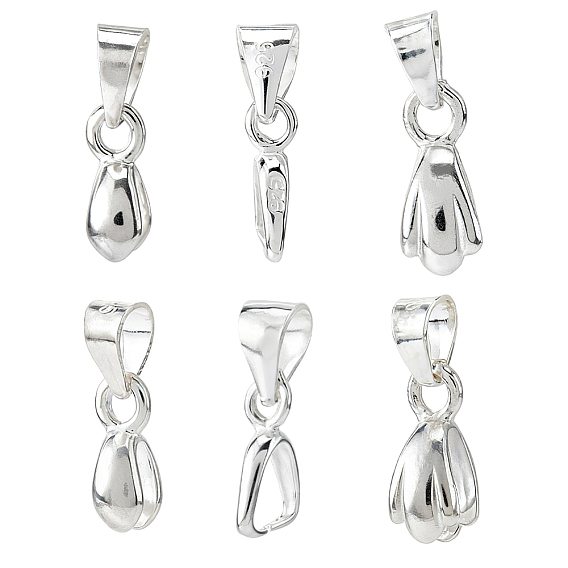 6 шт. 3 стили 925 подвески из стерлингового серебра, ледоруб и щепотку поручительств, с печатью 925