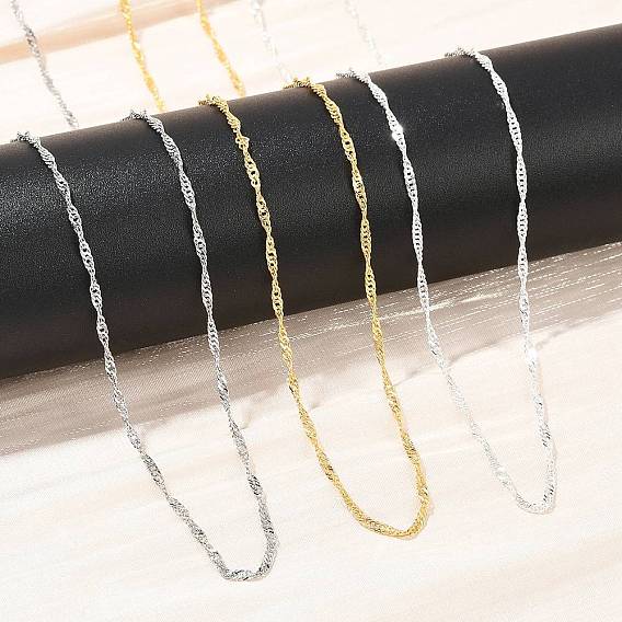 1.7мм латунные цепочки из сингапура для женщин и мужчин