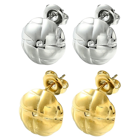 304 Stainless Steel Stud Earrings, Flower