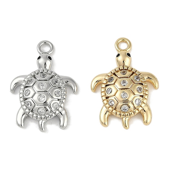 Латунные микро проложить кубического циркония подвески, без кадмия, без никеля и без свинца, черепаха