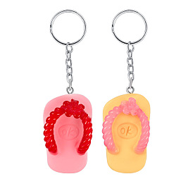 Resin Miniature Shoe Keychain Pendant for DIY, Creative Simulation Sneaker Keyring Decoration for Bag Accessories