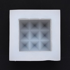 Moules en silicone de qualité alimentaire pour bougie cuboïde, bricolage, avec boule en forme de diamant, moules à savon faits à la main, moule à gâteau mousse au chocolat