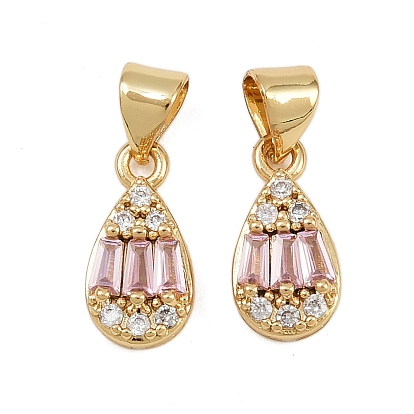 Латунные микро проложить кубического циркония прелести, слеза