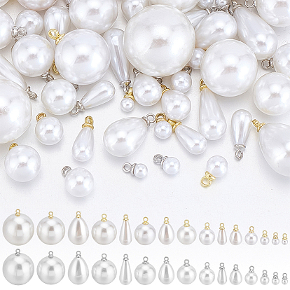 2 подвески из жемчуга и смолы, слезинки