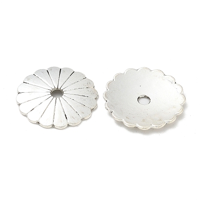 Сплавочные овальные бусины тибетского стиля , без кадмия и без свинца, плоско-круглые