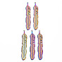 201 Stainless Steel Big Pendants, Leaf