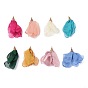 Polyester Big Pendants, with Iron Findings, Flower, Light Gold