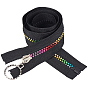 4Pcs #5 Nylon Coil Zippers Rainbow Zipper Tape, Resin Coil Colorful Teeth