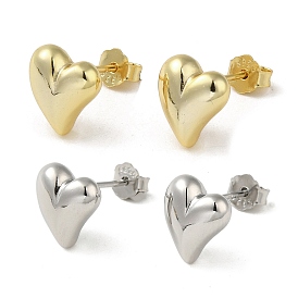 925 Sterling Silver Stud Earrings for Women, Heatr
