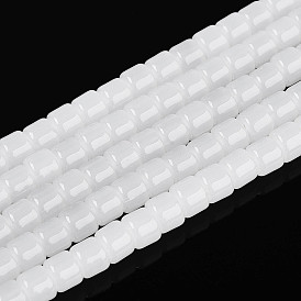 Стеклянные бусины, имитация нефрита , колонка