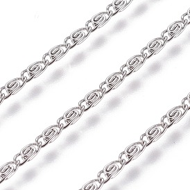 304 Stainless Steel Lumachina Chains, with Spool, Unwelded