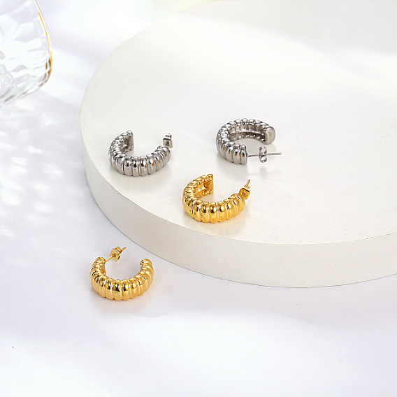 304 серьги-пусеты из нержавеющей стали, серьги-кольца