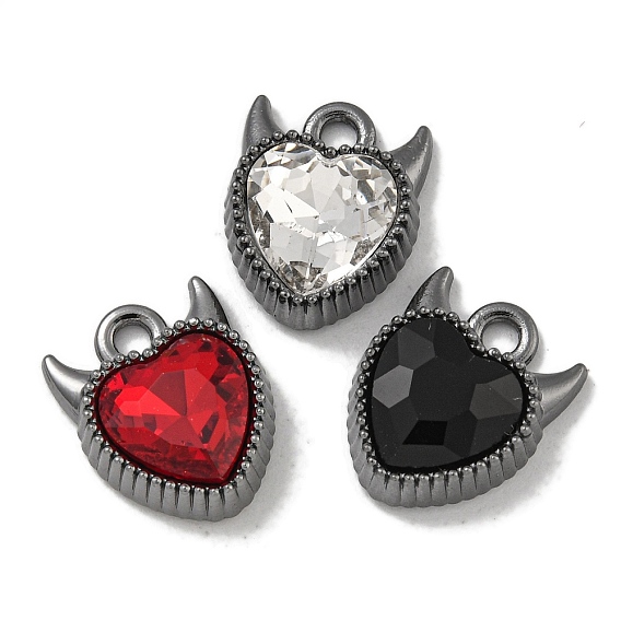 Подвески из сплава и страза, без кадмия, без никеля и без свинца, сердце