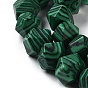 Synthetic Malachite Dyed Star Cut Round Beads Strands, Faceted