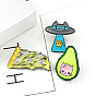 Cute Cartoon Alien Cat Avocado Pizza Enamel Pin Badge Personality Jewelry