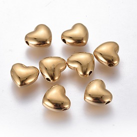 Ion Plating(IP) 304 Stainless Steel Beads, Heart