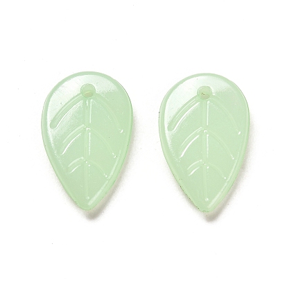 Translucent Acrylic Pendants, Leaf