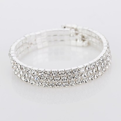 Sparkling Rhinestone Bracelet for Fashionable Women - B038
