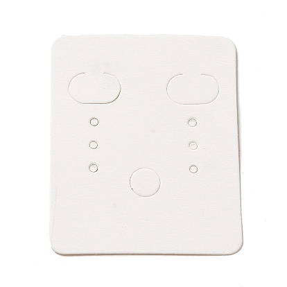 50Pcs Rectangle Paper Earring Display Cards, Jewelry Display Cards for Earring Stud Storage