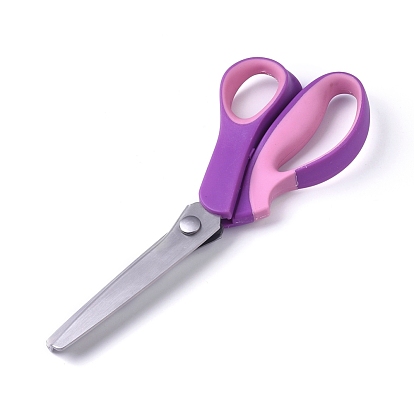 Stainless Steel Scalloped Pinking Shears, with Plastic Handle, Sewing Craft Scissors