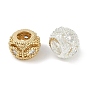 Латунные микро проложить Цирконий Европейский бисером, без кадмия, без никеля и без свинца, сплюснутый