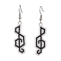 Серьги-подвески в виде музыкальных нот из стеклянных бусин, с 304 нержавеющей стали серьги крючки