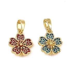 Латунь эмаль подвески, , реальный 18 k позолоченный