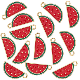 30 шт. Подвески из сплава эмали, золотой свет, арбуз
