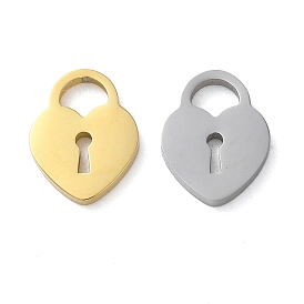 304 брелоки из нержавеющей стали для лазерной резки, подвеска в виде замка в виде сердца