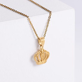 Ожерелья из нержавеющей стали в винтажном стиле с подвеской в виде короны