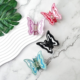 Butterfly PVC Claw Hair Clips, Hair Accessories for Women Girls