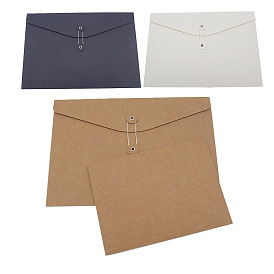 Kraft Paper File Envelope, String Closure Folder Bag, Office Supply