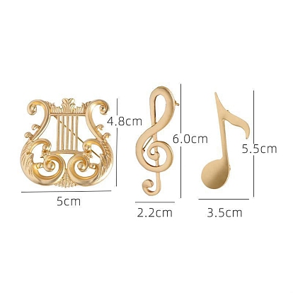 Безопасные броши из золотого сплава