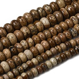 Естественного изображения яшмы бисер нитей, рондель