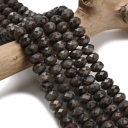 Натуральный кофе яшмы бусы пряди, граненые, рондель