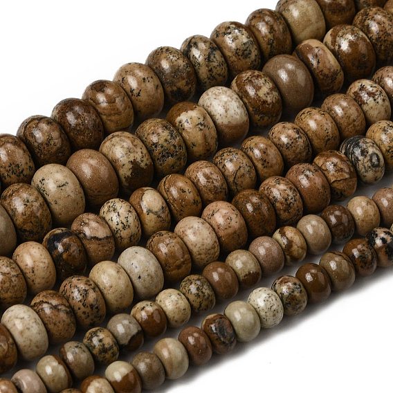 Естественного изображения яшмы бисер нитей, рондель